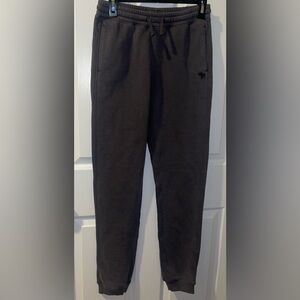 Abercrombie Kids Boys 15/16 long grey icon joggers sweatpants A&F essentials